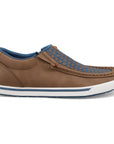 WCA0083- Slip On Kicks- Coconut Blue Checkered-