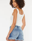 Mid-Rise Fray Hem- Med- KC9214QM