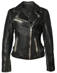 Sofia Leather Jacket- Black