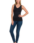 2-Way Seamless Tank Top- Black
