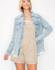 Distressed Denim Shirt - RDJ1137- Light