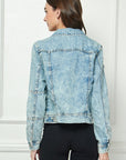 Medium Wash Classic Distressed Jacket - VJ52930