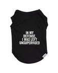 SnarkCity- Pet Tee "Left Unsupervised" L