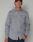 Grimes Dress Shirt- Grey Denim