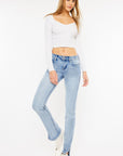 Midrise- Straight with Split Hem- KC7995M- Light-