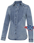 Blue Denim Striped Shirt-
