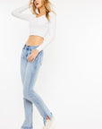 Midrise- Straight with Split Hem- KC7995M- Light-