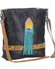 Blue Candle Hand-Tooled Bag