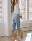 High Waisted Light Wash Mom Jeans