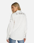 Torry Soul Skull Boyfriend Shirt- White-