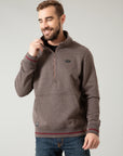 Boxer Quarter Zip Hoodie- Charcoal-