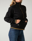 Malta Quarter Zip- Black-