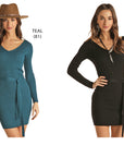 R&RD LS KnitDress w/Tie