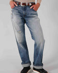 Brooks- Relaxed Boyfriend Jean- MidWash