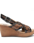 Flower Ridge - Handtooled Wedge-