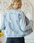 Distressed Denim with Crystal Details and Fringe