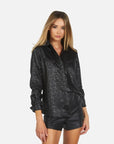 Leather & Lace- Women's Shirt - Black