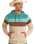 ColorBlock Hoodie- BM94T03543- Teal-