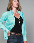 KC Tencel Top- Turquoise-