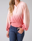 Monterey Dipped Top- Dusty Rose -