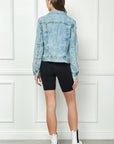 Medium Wash Classic Distressed Jacket - VJ52930
