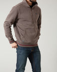 Boxer Quarter Zip Hoodie- Charcoal-