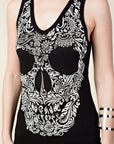 Skull Cut-Out Tank Top