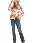 Aztec Shacket with Sherpa Lining- BW92C04319- Natural-