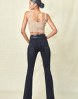 Black Bootcut with Contrast Waistband