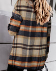 Plaid Flannel Shacket with Silver Buttons