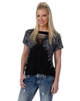 Wing Top with Neck Detail- 7626 -