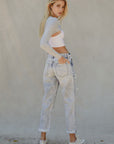 High Waisted Light Wash Straight