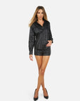 Leather & Lace- Women's Shirt - Black