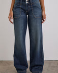 Low Rise Cargo Jean - Blue