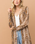 Snake Print Maxi Cardigan Duster- ATW14592