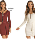 R&RD LS KnitDress w/Tie