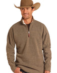Quarter Zip with Berber- Natural- DM91C04083