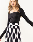 Square Neck Basic Long-Sleeve Bodysuit