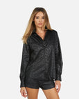 Leather & Lace- Women's Shirt - Black