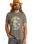 Rodeo Time Scenic Graphic Tee- Charcoal-