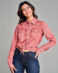 KC Tencel Top- Dark Red-