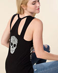 Skull Cut-Out Tank Top