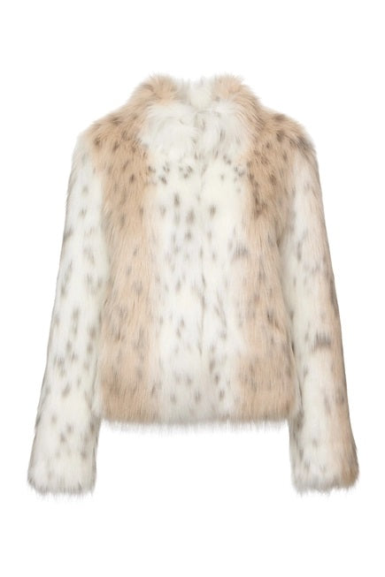 Wild Dream Luxe Faux Fur Coat - Snow Leopard