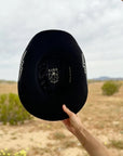 The Priscilla - Austrailian Wool Western Hat- Black