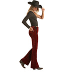 Corduroy Flare- Red- BW6PD02933