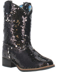 Kansas -Children's Boot Black/Silver 2.5