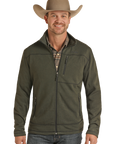 Heather Knit Jacket Evergreen (30) 2X