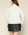 Crocodile Embossed Skirt with Scallop Hem