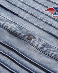 Blue Denim Striped Shirt-