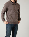Boxer Quarter Zip Hoodie- Charcoal-
